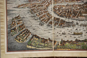 Venedig perspektivisch von Julius (um 1600), original Radierung handgefärbt