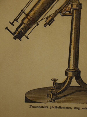 Grabado acuarelado, reedición de 'Heliometer' 1815