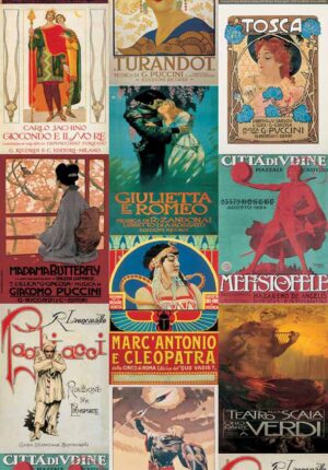 Papel de regalo pósters vintage Opera