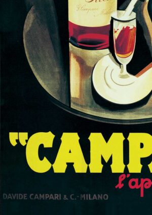 Papel de regalo representante un famoso póster publicitario de la Campari.