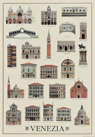Papel de regalo representante arquitectura de Venecia
