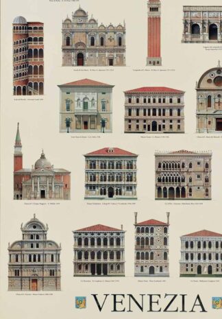 Papel de regalo representante arquitectura de Venecia