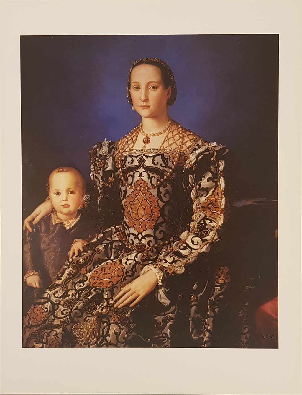 Portrait of Eleonora of Toledo with her son Giovanni by Angelo Bronzino, Uffizi Gallery, Florence - Signum
