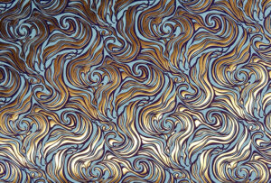 Gift wrapping paper Marbled blue gold