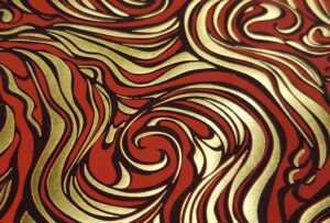 Gift wrapping paper Marbled red gold