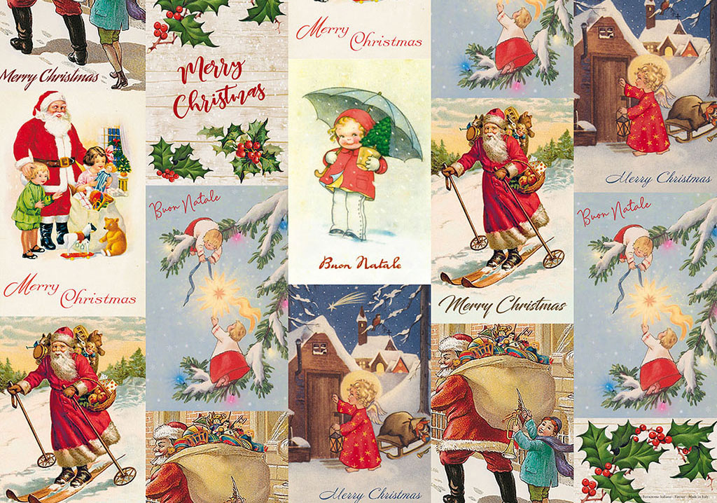 Gift wrapping paper Vintage Christmast 2