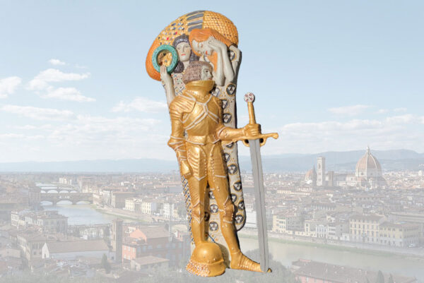 Statua el caballero de Klimt