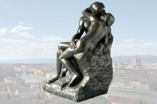 Statua el beso de Rodin