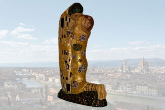 Statua el beso de Klimt