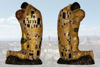 Statua el beso de Klimt