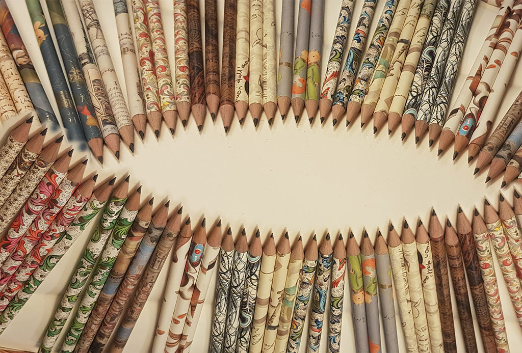 Lápices de madera revestidos