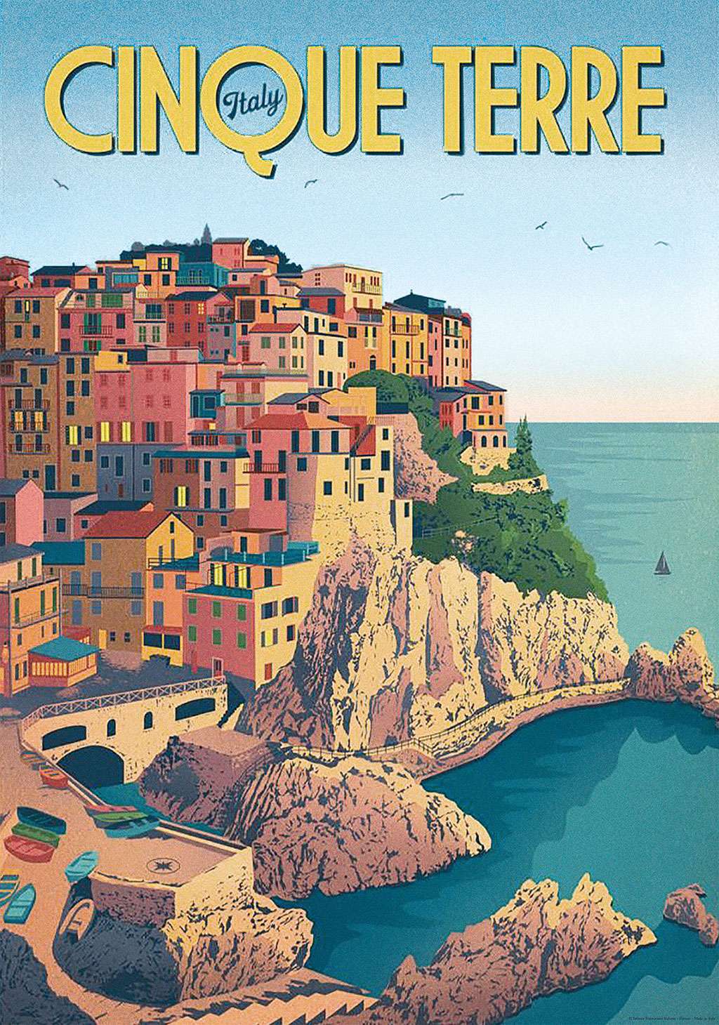 Vintage Plakat:  Cinque Terre