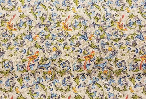 Florentine gift wrapping paper, classic blue