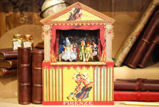 Fata Turchina, marionetta in terracotta composta da cinque pezzi snodati decorati a mano e vestito in cotone