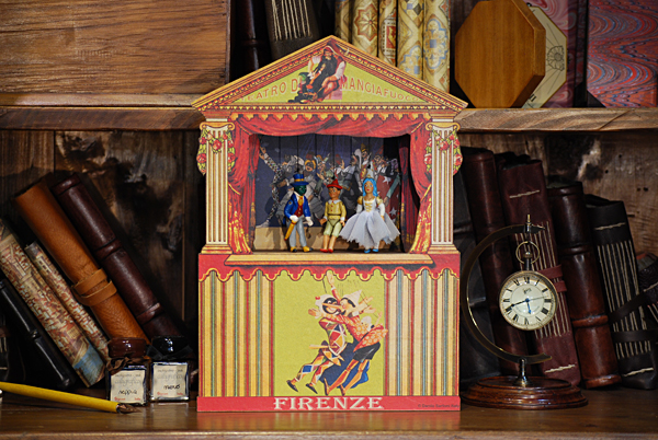 Teatro Mangiafuoco de la historia de Pinocho para marionetas y/o figuras pequeñas