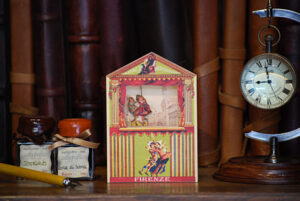 Mini theater 'Mangiafuoco' with Pinocchio and little girl