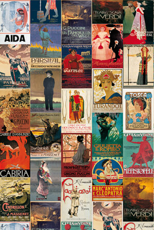 Papel de regalo pósters vintage Opera