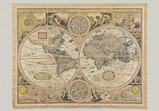 Planisfero A New and Accurat Map of the World di G. Humble (1626)