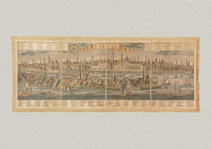 Venezia del Probst grabado acuarela hecha a mano