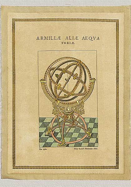Grabado acuarelado, reedición de 'Armillae Aliae Aequa'